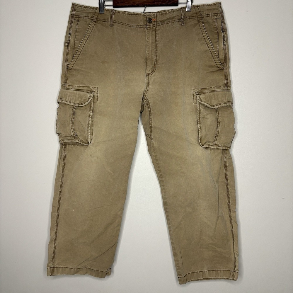 LL Bean‎ Pants Cargo 42x29 Khakis Straight Gorpcore Utility Y2K Granola Hiking